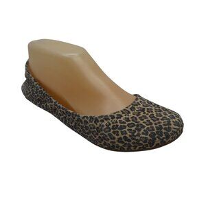 Lucky Brand Emmie Brown Leopard Print Leather Ballet Flats Womens 7.5